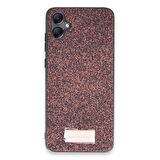 Samsung Galaxy A05 Kılıf Bright Zarif Boncuk İşlemeli Tasarım Simli Kapak