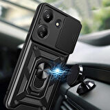 Tecno Tekno Camon 20 Pro 5G (CK8n) Kılıf Magnetik Standlı Kamera Korumalı Sürgülü Vega Kapak