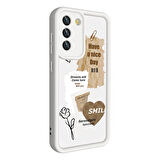 Samsung Galaxy S21 FE Kılıf Kamera Korumalı Baskılı Arka Yüzey Klas Silikon Kapak + Ekran Koruma