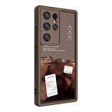 Samsung Galaxy S24 Ultra Kılıf Kamera Korumalı Baskılı Arka Yüzey Klas Silikon Kapak + Ekran Koruma