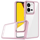 Vivo Y35 Kılıf Buton Ve Kamera Korumalı Flora Silikon Kapak