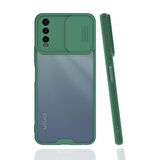 Vivo Y20S Kılıf Lensi Kamera Korumalı Sürgülü Silikon Kapak