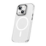 Apple iPhone 15 Kılıf Airbagli Magsafe Wireless Şarj Özellikli Lens Koruyuculu Klaptika Kapak