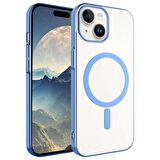 Apple İphone 15 Plus Kılıf Wireless Şarj Özellikli Pixel Magsafe Kapak