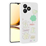 Realme C53 Kılıf Kabartma Figürlü Parlak Toys Silikon Kapak