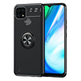 Realme C25 Kılıf Ravel Yüzüklü Standlı Silikon Kapak
