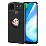 Realme C25 Kılıf Ravel Yüzüklü Standlı Silikon Kapak