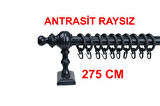Antrasit Raysız Ahşap Rustik Perde Askısı Rustik Borusu