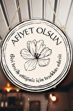 Afiyet Olsun Yazılı Restoran, Cafe, Pastane Duvar, Kapı, Tek Taraflı Askılı Pano Karşılama Tabelası