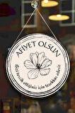 Afiyet Olsun Yazılı Restoran, Cafe, Pastane Duvar, Kapı, Tek Taraflı Askılı Pano Karşılama Tabelası