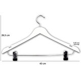 6 Adet Mandallı Etek pantolon Askısı 43 Cm 1.sınıf Kalite, Lüx