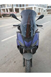 Aprilia SR GT 200 Ön cam 2021 2024 Model Yılı 58cm Siyah Renk 4mm Uzun Geniş Cam