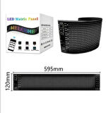 Pixel Led Panel Dijital Ekran Yazı ve Animasyon Eklenebilen Telefon Kontrollü Yapışkanlı 16*96 Led