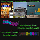 Pixel Led Panel Dijital Ekran Yazı ve Animasyon Eklenebilen Telefon Kontrollü Yapışkanlı 16*96 Led