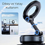 Hiking A21 A22 A23 A26 A27 A28  Vakumlu Magsafe Destekli 360° Araç Telefon Tutucu K007