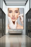 Dikey Tekli Kanvas Duvar Tablosu Modern Klinik Medikal Estetik Enjeksiyon İğne Botoks Dolgu İş
