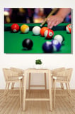 Yatay Tekli Kanvas Duvar Tablosu Modern Salon Yatak Odası Ofis Bilardo Topu Hobi Oyun Aktivite