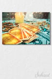 Yatay Tekli Kanvas Duvar Tablosu Modern Salon Mutfak Yatak Odası Ofis Tarot Kartları Spiritüel Astroloji İş