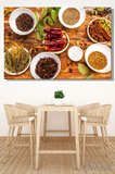 Duvar Tablosu Yatay Kanvas Tekli Lokanta Kafe Restoran Mutfak Baharat Karabiber Biber Karanfil