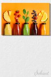 Yatay Kanvas Duvar Tablosu Tekli Kafe Juice Bar Mutfak Detoks Meyve Suyu Smoothie Sağlık Diyet