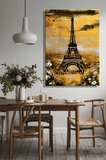 Dikey Kanvas Duvar Tablosu Tekli Salon Mutfak Yatak Odası Ofis Eyfel Kulesi Eiffel Tower Paris