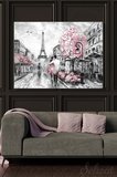 Duvar Tablosu Yatay Kanvas Tekli Salon Mutfak Yatak Odası OfisEyfel Kulesi Eiffel Tower Paris