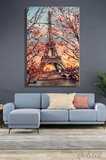 Dikey Kanvas Duvar Tablosu Tekli Salon Mutfak Yatak Odası Ofis Eyfel Kulesi Eiffel Tower Paris