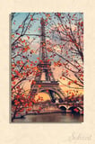 Dikey Kanvas Duvar Tablosu Tekli Salon Mutfak Yatak Odası Ofis Eyfel Kulesi Eiffel Tower Paris