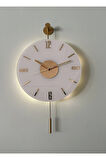 Kardelen Gold Seri (30X55CM) ,pilli Led ,modern Dekoratif Metal Duvar Saati