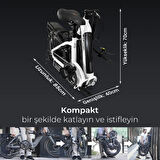 Katlanabilir Elektrikli Bisiklet B13 | Pedelec Beyaz | Güçlü 36V 14.0AH 45NM | Aspılsan Batarya | 20"