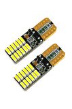 10 Adet T10 Led Ampül 12v Beyaz Park Ledi 24smd Canbuslı