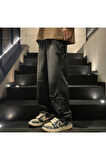 Y2K Recycled Baggy Pocket Jean Pantolon Yıldız Detay