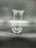 AVİZE LAMBA CAMI.KÜÇÜK,ŞEFFAF,DEKORLU (E.14) (Alt çap:4.50cm-h:17.50cm)Mum ampule göre.