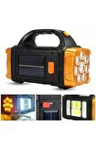 SOLAR KAMP LAMBASI ACİL DURUM IŞIĞI ŞARJLI BEYAZ GÜNIŞIĞI LED+COB 38W HURRY BOLT HB-1678