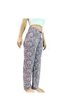 Beli Lastikli Kurdeleli Desenli Kadın Pijama Altı