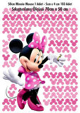 Minnie Mouse Çocuk Bebek Odası Duvar Kağıdı Aksesuarları Süsü Sticker