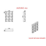 Azure 120 Modern Raflı Kitaplık Çam Beyaz