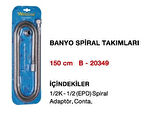 Welldone 150 cm. banyo spiral takımı