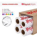 Feyza Bilişim® Plankopya Ozalit Aydınger (Çizim) Kağıdı 92gr Rulo 45cm x 150mt (4 Rulo)