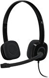 Logitech H151 Kablolu Stereo Kulak Üstü Mikrofonlu Kulaklık, 3.5 mm Jak Girişi, Kablo Üzeri Kontrol Özelliği, Siyah OUTLET