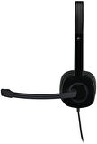 Logitech H151 Kablolu Stereo Kulak Üstü Mikrofonlu Kulaklık, 3.5 mm Jak Girişi, Kablo Üzeri Kontrol Özelliği, Siyah OUTLET