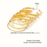 ALTIN KAPLAMA YEDİ ADET ÇOKLU BİLEKLİK