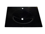Cam Lavabo 15 mm 100 x 56 cm Siyah