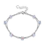 Monemel Swarovski Taşlı Bileklik Gümüş (Altın Kaplama)