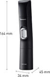 Panasonic Er-Gn300K503 kuru ve ıslak burun için kaş kesme makinesi, siyah, 3,8 x 3,4 x 16,4 cm, erkekler için