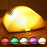 Nasharia LED Kitap ışığı, katlanabilir manyetik kitap lambası, LED dekoratif 5 renk modu, kitap şeklinde gece lambası, çocuklar, ebeveynler için ev dekorasyon ürünü - Small ‎12 x 9 x 2.5 cm