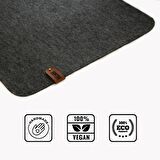 SINTIO Keçe Mousepad (50x100 cm) (KOYU GRİ) Oyuncu Gamer Mouse Pad, Büyük Boy Large Ofis Tipi Mouse Ped, Fare Altlığı, Düz Masa Koruyucu Klavye Altı Mousepad