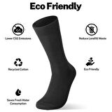 Vegan Ve Cotton Erkek Siyah Çorap 6'lı