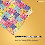 Monnhein Mama ve Su Evcil Hayvan Beslenme Matı, Kolay Temizlenen Emici Su Geçirmez Kumaş, Küçük Orta Boy ve Büyük Kedi ve Köpekler için Dayanıklı Köpek Kedi Paspas (40x60, Renkli Sevimli Kediler)