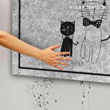 Monnhein Kedi Köpek Komik Tasarımlı Dekoratif Kapı önü Paspas, Dış Mekan/Ev İçi/Banyo/Mutfak/Yatak Odası/Giriş Paspasları